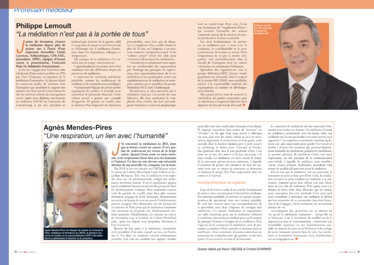 Intermedies N°6 - Dossier profession médiateur
